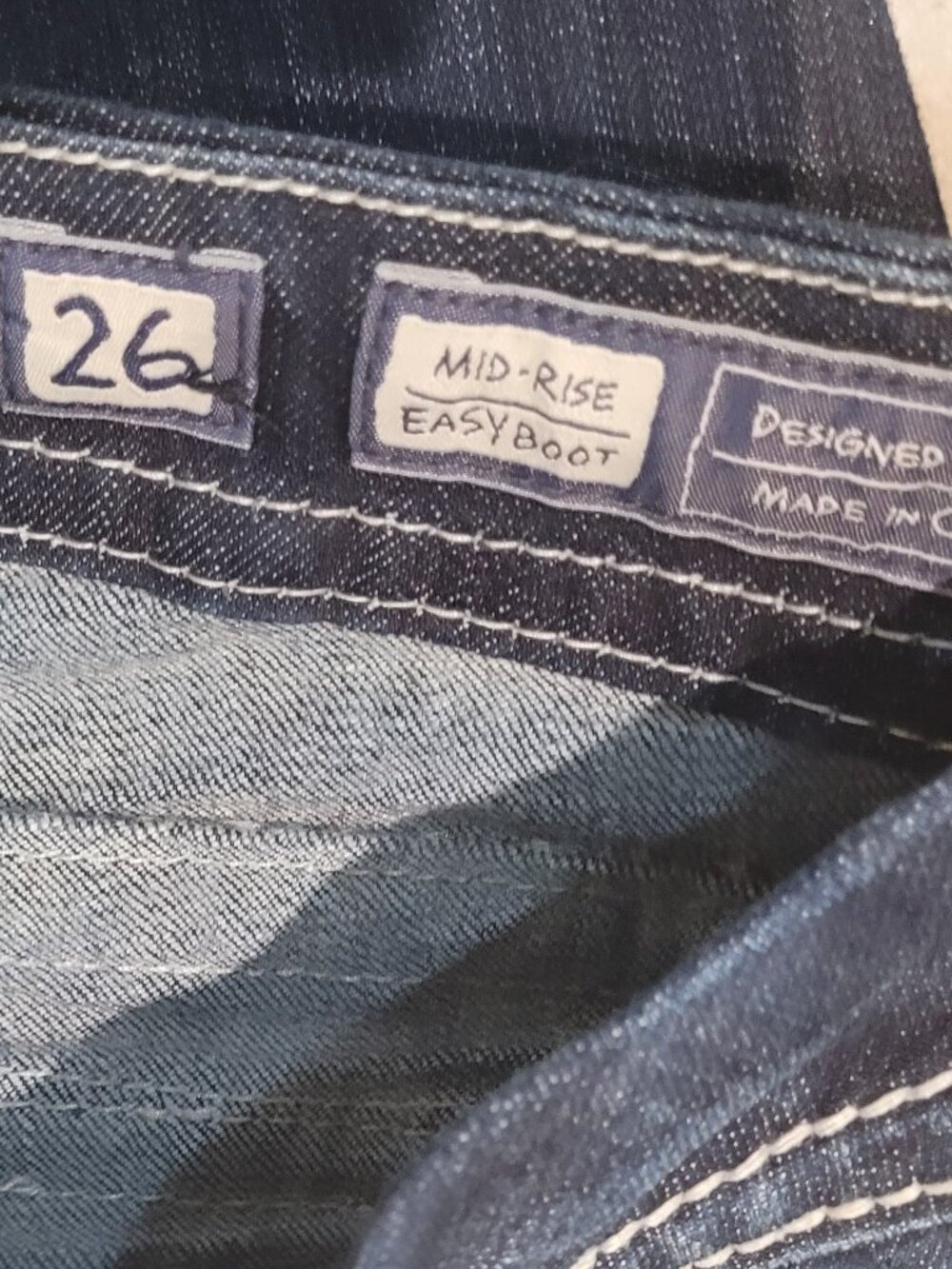 Miss Me Rhinestones Jeans**Mid Rise**Easy Boot** - Picture 4 of 11